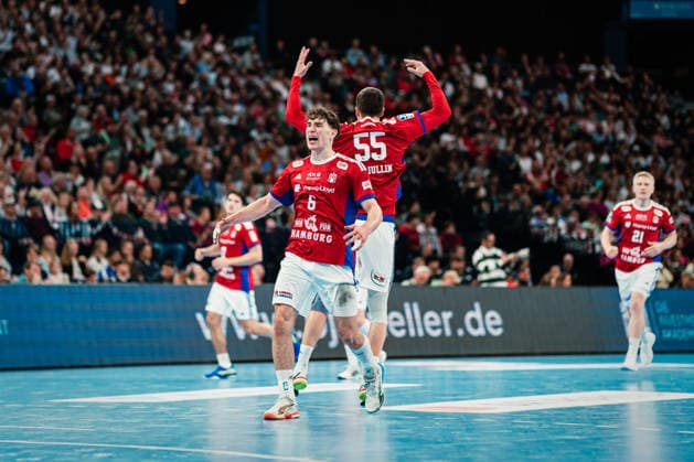 HBL HSV Hamburg vs THW Kiel, 12 04 2026 Elias Kofler HSV Hamburg, 6 cheers HBL HSV Hamburg vs THW Kiel on 12 04 2026 at Barclays Arena, Hamburg Copyright: xBEAUTIFULxSPORTS Tonhäuserx