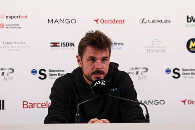 April 12, 2026, Barcelona, Barcelona, Spain: Stan Wawrinka of Switzerland attends his press conference, PK, Pressekonferenz during of the Barcelona Open Banc Sabadell 2026 at Real Club de Tenis Barcelona on April 12, 2026 in Barcelona, Spain. Barcelona Open Banc Sabadell - Conde Godo 2026 Day 2  - ZUMAa181 20260412_zaa_a181_406 Copyright: xJavierxBorregox