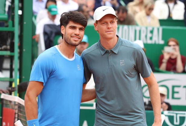 Tennis, ATP, Tennis Herren Monte Carlo Rolex Masters 2026 final, Carlos Alcaraz (ESP), Jannik Sinner (ITA), Sunday, April 12, 2026. Photo Felice Calabro  Copyright: xFelicexCalabro x xipa-agency.netx xFELICExCALABRO x IPA_Agency_IPA73912357
