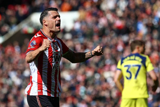 SUNDERLAND, ENGLAND, APRIL 12: Granit Xhaka of Sunderland AFC celebrates Nordi Mukiele?s opening goal during a Premier League 2025-26 match between Sunderland and Tottenham Hotspur at Stadium of Light on April 12, 2026 in Sunderland, England. (Photo by Zach Forster Sports Press Photo) Copyright: xZachxForster SportsxPressxPhotox Sportspressphoto_SPR128160