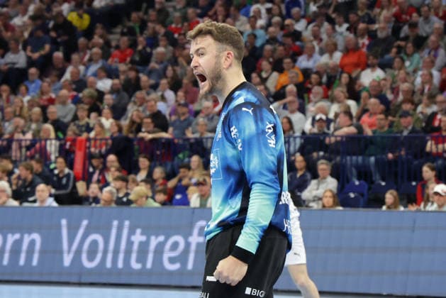 2026 04 12 xfsx Daikin HBL Handballl 1 Bundesliga Hamburger Sportverein Handball THW Kiel v l Goalkeeper Gonzalo Perez de Vargas THW Kiel ,1 cheering, cheering, cheering, cheering Copyright: HMBxMedia FernandoxSoares