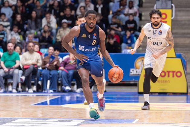 Frankfurt Skyliners MLP Academics Heidelberg, easyCredit BBL match of the easyCredit BBL between Frankfurt Skyliners and MLP Academics Heidelberg on April 12, 2026 at Süwag Energie ARENA in Frankfurt am Main , Frankfurt am Main Hessen Germany Süwag Energie ARENA