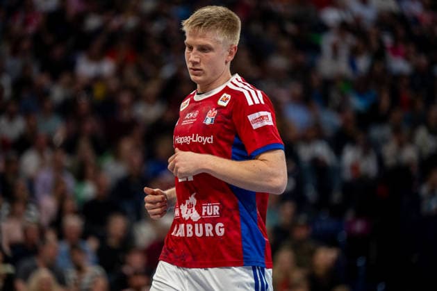 12 04 2026, xdobgx, Handball Daikin HBL, Handball Sport Verein Hamburg THW Kiel v l Frederik Bo Andersen Handball Sport Verein Hamburg, 21 Portrait, Portraet, single image