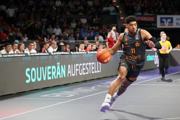 Kostja Mushidi Niners Chemnitz, 11 , GER, FC Bayern Basketball vs Niners Chemnitz, Basketball, easycredit Basketball Bundesliga, 29 Matchday, Season 2025 2026, 12 04 2026, GER, FC Bayern Basketball vs Niners Chemnitz, Basketball, easycredit Basketball Bundesliga, 29 Matchday, Season 2025 2026, 12 04 2026 Muenchen Copyright: xEibner-Pressefoto JennixMaulx EP_JML