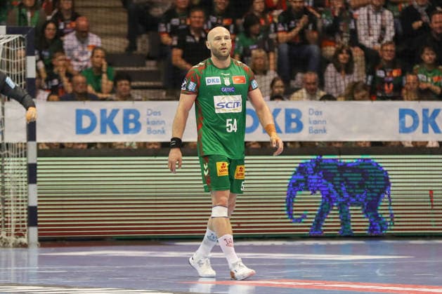 12 04 2026, xgox, Handball Daikin HBL SC Magdeburg HC Erlangen emspor, v l Oscar Bergendahl Magdeburg, 54 Magdeburg