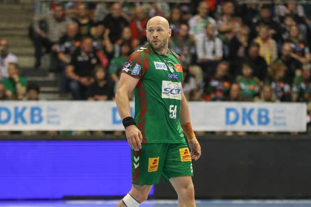 12 04 2026, xgox, Handball Daikin HBL SC Magdeburg HC Erlangen emspor, v l Oscar Bergendahl Magdeburg, 54 Magdeburg