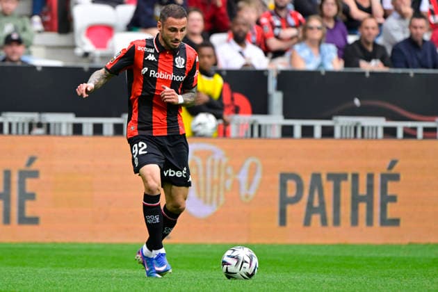 FOOTBALL : OGC Nice VS Le Havre AC - Ligue 1 McDonald s - 12 04 2026 Jonathan Clauss (OGC Nice) - Ligue 1 McDonald™s match between OGC Nice and Le Havre Athletic Club on April 12, 2026 at the Allianz Riviera Stadium in Nice. NiceFrance  Copyright: xWilliamxCannarellax