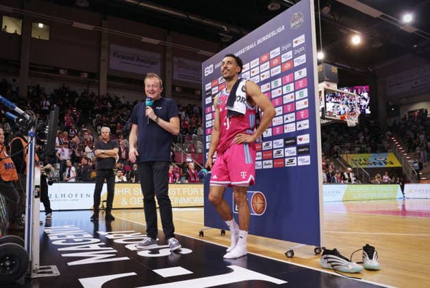On DYN TV Interview Joel Aminu Telekom Baskets Bonn vs Basketball Löwen Loewen Braunschweig 29 Speiltag Saison 2025 26