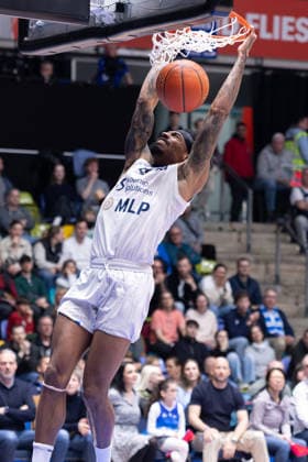 Basketball Bundesliga BBL, Frankfurt Skyliners vs MLP Academics Heidelberg, Süwag Energie Arena Frankfurt am Main 12 04 2026 Basketball Bundesliga BBL, Frankfurt am Main, Germany 12 04 2026 Michael Weathers MLP Academics Heidelberg, 20 at the Funk, Basketball Bundesliga BBL, Game of Frankfurt Skyliners vs MLP Academics Heidelberg, Süwag Energie Arena Frankfurt am Main Copyright: xBEAUTIFULxSPORTS Freudensteinx