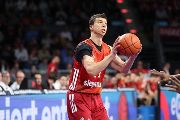 Vladimir Lucic FC Bayern Basketball, 11 , GER, FC Bayern Basketball vs Niners Chemnitz, Basketball, easycredit Basketball Bundesliga, 29 Matchday, Season 2025 2026, 12 04 2026, GER, FC Bayern Basketball vs Niners Chemnitz, Basketball, easycredit Basketball Bundesliga, 29 Matchday, Season 2025 2026, 12 04 2026 Munich Copyright: xEibner-Pressefoto JennixMaulx EP_JML