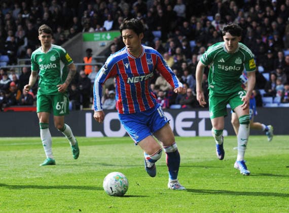 Football - 2025 2026 Premier League - Crystal Palace vs. Newcastle United - Selhurst Park - Sunday 12th April 2026 Daichi Kamada of Crystal Palace 