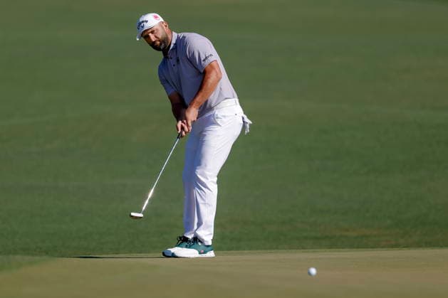 Golf - Masters Tournament round 4 Jon Rahm of Spain putts on the second hole during the final round of the 2026 Masters Tournament at the Augusta National Golf Club in Augusta, Georgia, USA, 12 April 2026. AUGUSTA GEORGIA United States  Copyright: xERIKxS.xLESSERx