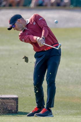 Golf - Masters Tournament round 4 Sergio Garcia of Spain tees the third hole during the final round of the 2026 Masters Tournament at the Augusta National Golf Club in Augusta, Georgia, USA, 12 April 2026. AUGUSTA GEORGIA United States  Copyright: xERIKxS.xLESSERx