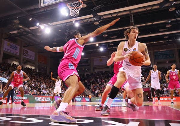 Telekom Baskets Bonn after victory against Basketball Löwen Loewen Braunschweig 29 Speiltag Saison 2025 26