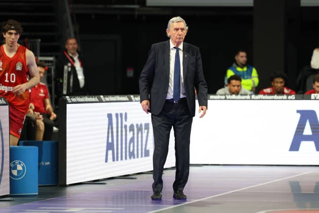 Svetislav Pesic FC Bayern Basketball, Head Coach , GER, FC Bayern Basketball vs Niners Chemnitz, Basketball, easycredit Basketball Bundesliga, 29 Matchday, Season 2025 2026, 12 04 2026, GER, FC Bayern Basketball vs Niners Chemnitz, Basketball, easycredit Basketball Bundesliga, 29 Matchday, Season 2025 2026, 12 04 2026 Muenchen Copyright: xEibner-Pressefoto JennixMaulx EP_JML