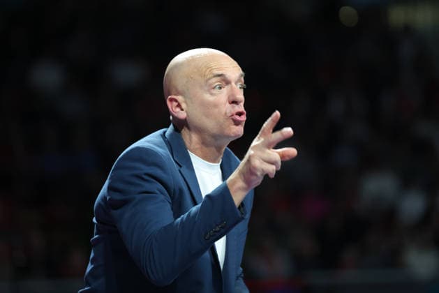 Rodrigo Pastore Niners Chemnitz, Head Coach gestures, GER, FC Bayern Basketball vs Niners Chemnitz, Basketball, easycredit Basketball Bundesliga, 29 Matchday, Season 2025 2026, 12 04 2026, GER, FC Bayern Basketball vs Niners Chemnitz, Basketball, easycredit Basketball Bundesliga, 29 Matchday, Season 2025 2026, 12 04 2026 Muenchen Copyright: xEibner-Pressefoto JennixMaulx EP_JML