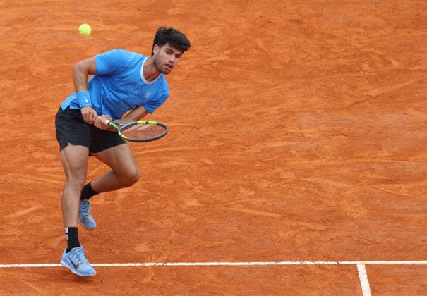 Carlos Alcaraz v Jannik Sinner At Rolex Monte-Carlo Masters 2026 Finale - Monaco Carlos Alcaraz (ESP) during the Rolex Monte-Carlo Masters 2026 finale at Monte-Carlo Country Club on April 12, 2026 in Monte-Carlo, Monaco. Photo by Felice Calabro IPA ABACAPRESS.COM Monte-Carlo Monaco  Copyright: xIPA ABACAx