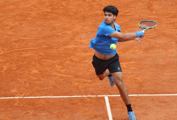 Carlos Alcaraz v Jannik Sinner At Rolex Monte-Carlo Masters 2026 Finale - Monaco Carlos Alcaraz (ESP) during the Rolex Monte-Carlo Masters 2026 finale at Monte-Carlo Country Club on April 12, 2026 in Monte-Carlo, Monaco. Photo by Felice Calabro IPA ABACAPRESS.COM Monte-Carlo Monaco  Copyright: xIPA ABACAx