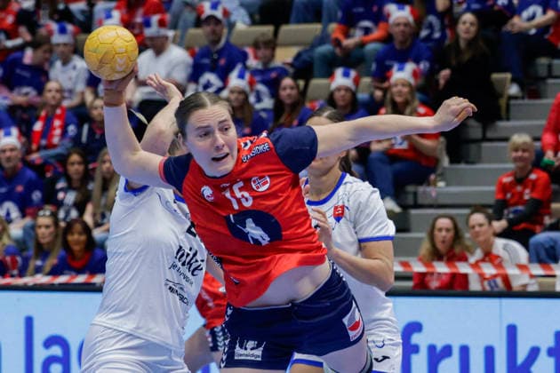 Handball, EHF EURO Cup Norway Slovakia Kristiansand 20260412 Norway s Vilde Mortensen Ingstad during the handball match in the EHF Euro Cup for women between Norway and Slovakia at Aquarama in Kristiansand Photo Tor Erik Schroder NTB Kristiansand Norway EDITORIAL USE ONLY RESTRICTED USE FOR BETTING COMPANIES  Copyright: xTorxErikxSchroderx xNTBx