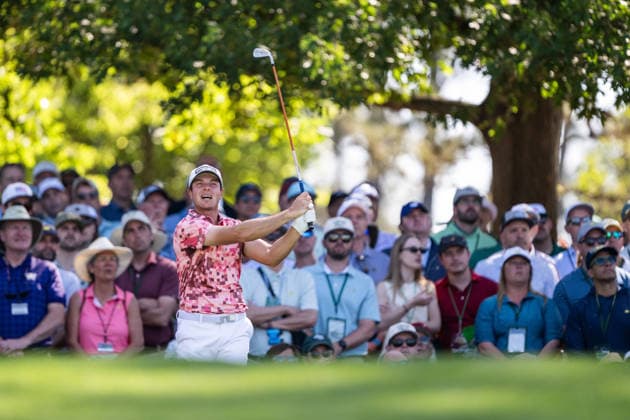 260412 Viktor Hovland of Norway during the final round of the 2026 Masters Golf Tournament on April 12, 2026 in Augusta Photo Petter Arvidson BILDBYRAN kod PA PA1196 golf masters bbeng the masters augusta norge norway  Copyright: PETTERxARVIDSON BB260412PA010