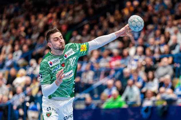 Nejc Cehte Fuechse Berlin, 22 GER, TBV Lemgo Lippe vs Fuechse Berlin, Handball, 1 Bundesliga, 28 Matchday, Season 2025 2026, 12 04 2026 GER, TBV Lemgo Lippe vs Fuechse Berlin, Handball, 1 Bundesliga, 28 Matchday, Season 2025 2026, 12 04 2026 Lemgo Copyright: xEibner-Pressefoto JanxRollingerx EP_JSK