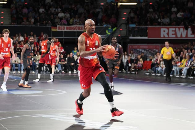 Isiaha Mike FC Bayern Basketball, 22 , GER, FC Bayern Basketball vs Niners Chemnitz, Basketball, easycredit Basketball Bundesliga, 29 Matchday, Season 2025 2026, 12 04 2026, GER, FC Bayern Basketball vs Niners Chemnitz, Basketball, easycredit Basketball Bundesliga, 29 Matchday, Season 2025 2026, 12 04 2026 Munich Copyright: xEibner-Pressefoto JennixMaulx EP_JML