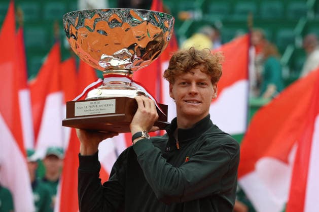 Jannick Sinner Wins Rolex Monte-Carlo Masters 2026 Finale - Monaco Jannik Sinner (ITA) wins the Rolex Monte-Carlo Masters 2026 finale against Carlos Alcaraz (ESP) at Monte-Carlo Country Club on April 12, 2026 in Monte-Carlo, Monaco. Photo by Felice Calabro IPA ABACAPRESS.COM Monte-Carlo Monaco  Copyright: xIPA ABACAx