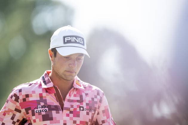 260412 Viktor Hovland of Norway during the final round of the 2026 Masters Golf Tournament on April 12, 2026 in Augusta Photo Petter Arvidson BILDBYRAN kod PA PA1196 golf masters bbeng the masters augusta norge norway  Copyright: PETTERxARVIDSON BB260412PA032