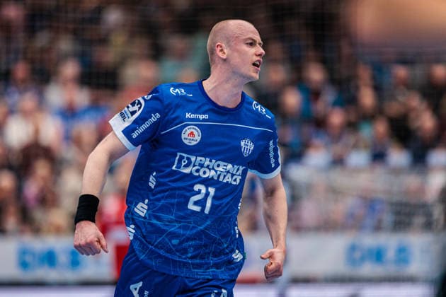 Leve Carstensen TBV Lemgo Lippe, 21 GER, TBV Lemgo Lippe vs Fuechse Berlin, Handball, 1 Bundesliga, 28 Matchday, Season 2025 2026, 12 04 2026 GER, TBV Lemgo Lippe vs Fuechse Berlin, Handball, 1 Bundesliga, 28 Matchday, Season 2025 2026, 12 04 2026 Lemgo Copyright: xEibner-Pressefoto JanxRollingerx EP_JSK