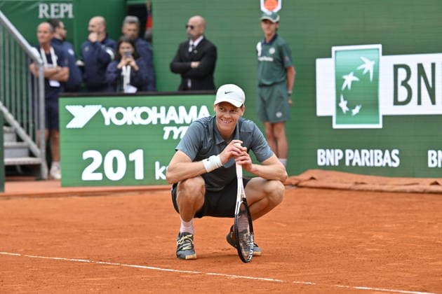 Tennis - Monte Carlo Rolex Masters 2026 - ATP, Tennis Herren - 12 04 2026 - Tennis - Monte Carlo Rolex Masters 2026 - ATP - 12 04 2026 - Finale SInner Alcaraz Victoire du Suisse - Melanie de Massy - Charlene de Monaco - Prince ALbert der Monaco Monaco  Copyright: xChryslenexCaillaud Psnewzx
