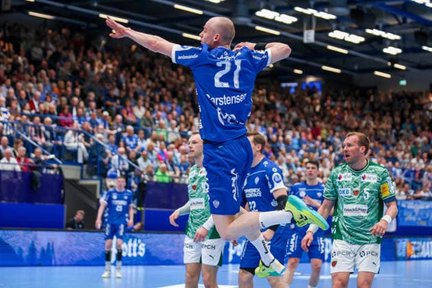2026 04 12, xkwix, Handball, HBL, TBV Lemgo Lippe Füchse Berlin, PHOENIX CONTACT arena, 28 Spieltag, Saison 2025 2026 Leve Carstensen TBV Lemgo Lippe 21 beim Wurf DFB regulations prohibit any use of photographs as image sequences and or quasi video Photo xKamilxWilkowskixPressefotoKochx Nordrhein Westfalen Germany