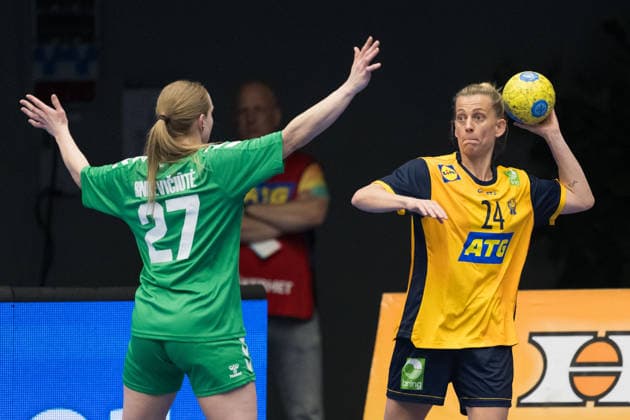 260412 Nathalie Hagman of Sweden during the women s EHF Euro Qualification handball match between Sweden and Lithuania on April 12, 2026 in Kosta Photo Suvad Mrkonjic BILDBYRAN COP 170 SM0457 handball handball handball kval em em kval qualification womens ehf euro qualification sverige sweden litauen lithuania dam bbeng sverige sweden  Copyright: SUVADxMRKONJIC BB260412SM038