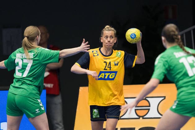 260412 Nathalie Hagman of Sweden during the women s EHF Euro Qualification handball match between Sweden and Lithuania on April 12, 2026 in Kosta Photo Suvad Mrkonjic BILDBYRAN COP 170 SM0457 handball handball handball kval em em kval qualification womens ehf euro qualification sverige sweden litauen lithuania dam bbeng sverige sweden  Copyright: SUVADxMRKONJIC BB260412SM039