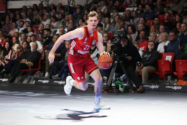 Justuz Hollatz FC Bayern Basketball, 21 , GER, FC Bayern Basketball vs Niners Chemnitz, Basketball, easycredit Basketball Bundesliga, 29 Matchday, Season 2025 2026, 12 04 2026, GER, FC Bayern Basketball vs Niners Chemnitz, Basketball, easycredit Basketball Bundesliga, 29 Matchday, Season 2025 2026, 12 04 2026 Munich Copyright: xEibner-Pressefoto JennixMaulx EP_JML