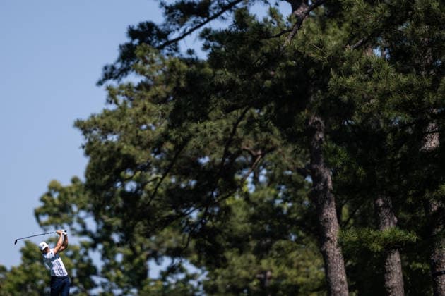 260412 Ludvig Aberg of Sweden during the final round of the 2026 Masters Golf Tournament on April 12, 2026 in Augusta Photo Petter Arvidson BILDBYRAN kod PA PA1196 golf masters bbeng the masters augusta sweden sverige  Copyright: PETTERxARVIDSON BB260412PA042