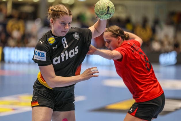 GER, Hamm, Germany vs Belgium, EHF EURO Qualifiers, Handball, EHF, Season 2025 2026, WESTPRESS arena, 6 Matchday in picture Nina Engel Germany Handball Women 8 DFB DFL REGULATIONS PROHIBIT ANY USE OF PHOTOGRAPHS AS IMAGE SEQUENCES AND OR QUASI VIDEO, 12 04 2026 Copyright: HMBxMedia HendrikxHamelau