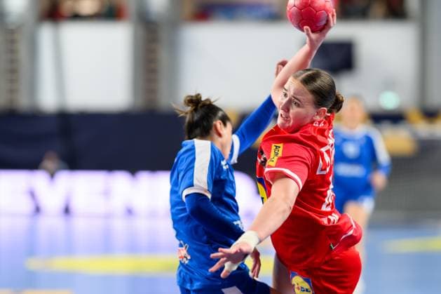 HANDBALL - EHF EURO Quali, AUT vs GRE LINZ,AUSTRIA,12.APR.26 - HANDBALL - EHF Women s European Championship, EM, Europameisterschaft qualification, OEHB international match, Länderspiel, Nationalmannschaft Austria vs Greece. Image shows Nora Leitner (AUT).  GEPAxpictures xDanielaxMoser