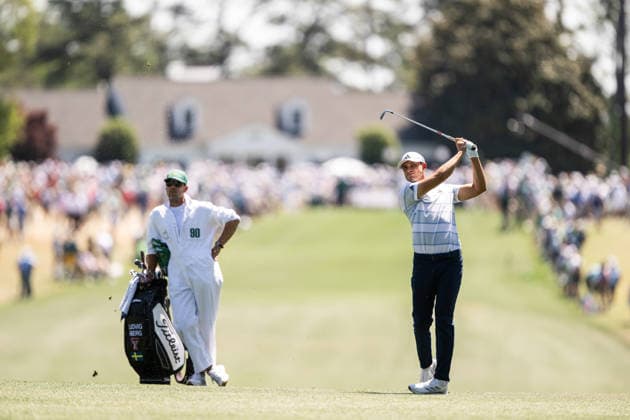 260412 Ludvig Aberg of Sweden during the final round of the 2026 Masters Golf Tournament on April 12, 2026 in Augusta Photo Petter Arvidson BILDBYRAN kod PA PA1196 golf masters bbeng the masters augusta sweden sverige  Copyright: PETTERxARVIDSON BB260412PA051