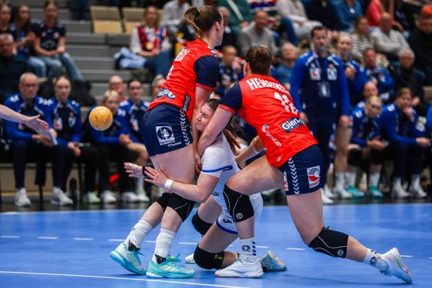 Handball, EHF EURO Cup Norway Slovakia Kristiansand 20260412 The handball match in the EHF Euro Cup for women between Norway and Slovakia in Aquarama in Kristiansand The photo was taken on behalf of the Norwegian Handball Association Photo Trond R Teigen NTB Kristiansand Norway EDITORIAL USE ONLY RESTRICTED USE FOR BETTING COMPANIES  Copyright: xTrondxR.xTeigenx xNTBx