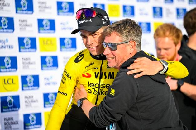 Paris - Roubaix Hauts-de-France 2026 Cycling Race ROUBAIX, FRANCE - APRIL 12 : Van Aert Wout (BEL) of Team Visma Lease a Bike after the race during the 123rd edition of Paris - Roubaix Hauts-de-France an UCI World Tour 1.UWT one day cycling road race for Men Elite of 258 km with start in Compiegne and finish in Roubaix on April 12, 2026 in Roubaix, France, 12 04 2026 Roubaix France  Copyright: xTomasxSiskx