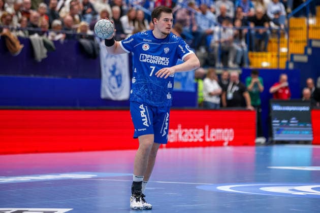 2026 04 12, xkwix, Handball, HBL, TBV Lemgo Lippe Füchse Berlin, PHOENIX CONTACT arena, 28 Spieltag, Saison 2025 2026 Jan Mudrow TBV Lemgo Lippe 7 DFB regulations prohibit any use of photographs as image sequences and or quasi video Photo xKamilxWilkowskixPressefotoKochx Nordrhein Westfalen Germany