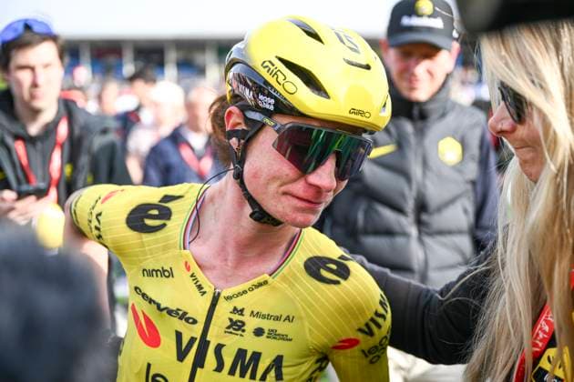 Paris - Roubaix Hauts-de-France 2026 Cycling Race ROUBAIX, FRANCE - APRIL 12 : Vos Marianne (NED) of Team Visma Lease a Bike after the race during the 123rd edition of Paris - Roubaix Hauts-de-France an UCI World Tour 1.UWT one day cycling road race for Women Elite of 258 km with start in Compiegne and finish in Roubaix on April 12, 2026 in Roubaix, France, 12 04 2026 ( Motordriver Kenny Verfaillie - Roubaix France  Copyright: xVincentxKalutx