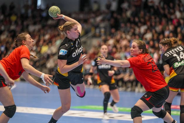 GER, Hamm, Germany vs Belgium, EHF EURO Qualifiers, Handball, EHF, Season 2025 2026, WESTPRESS arena, 6 Matchday in picture Nina Engel Germany Handball Women 8 DFB DFL REGULATIONS PROHIBIT ANY USE OF PHOTOGRAPHS AS IMAGE SEQUENCES AND OR QUASI VIDEO, 12 04 2026 Copyright: HMBxMedia HendrikxHamelau