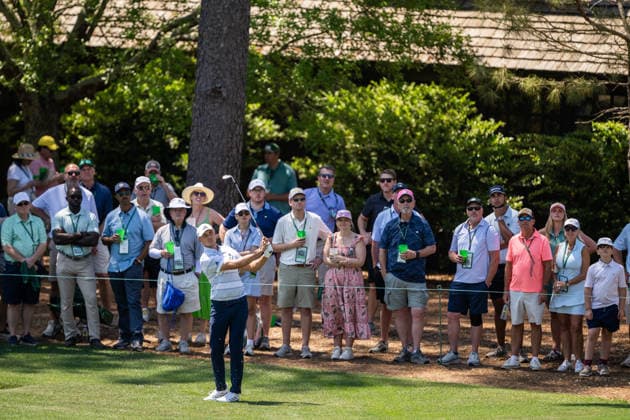 260412 Ludvig Aberg of Sweden during the final round of the 2026 Masters Golf Tournament on April 12, 2026 in Augusta Photo Petter Arvidson BILDBYRAN kod PA PA1196 golf masters bbeng the masters augusta sweden sverige  Copyright: PETTERxARVIDSON BB260412PA060