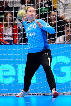 Handball, Womens European Championship Qualification, Germany Belgium, 2nd round, Group 3, Matchday 6 Goalkeeper Katharina Filter Germany Hamm Westpress Arena North Rhine-Westphalia Germany