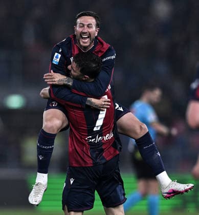 Mp Bologna 12 04 2026 - campionato di calcio serie A Bologna-Lecce foto Matteo Papini Image nella foto: esultanza gol Riccardo Orsolini 