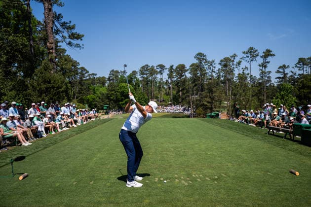 260412 Ludvig Aberg of Sweden during the final round of the 2026 Masters Golf Tournament on April 12, 2026 in Augusta Photo Petter Arvidson BILDBYRAN kod PA PA1196 golf masters bbeng the masters augusta sweden sverige  Copyright: PETTERxARVIDSON BB260412PA065