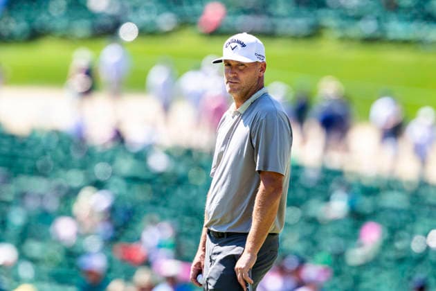 AUGUSTA 20260409 Ludvig Aberg waits for the 14th hole during the first day of competition of the US Masters at Augusta National Golf Club in the USA Photo Christer Höglund TT code 40750 AUGUSTA USA x40750x  Copyright: xChristerxHöglundx US MASTERS GOLF