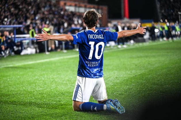 CALCIO - Serie A - Como 1907 vs Inter - FC Internazionale Nico Paz of Calcio Como celebrating after a goal during the Italian Serie A football match between Calcio Como and Inter FC on 12 of Avril 2026 at the Giuseppe Senigallia stadium in Como, Italy Como Italy  Copyright: xIPAxSport ABACAx