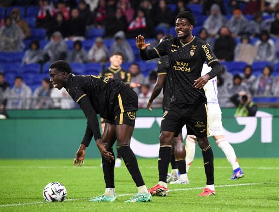 Olympique Lyonnais v FC Lorient - Ligue 1 McDonald s 2025 2026 32 Nathaniel ADJEI (fcl) during the Ligue 1 McDonald s match between Lyon and Lorient at Groupama Stadium on April 12, 2026 in Lyon, France. Lyon France  Copyright: xFEPx 776348350
